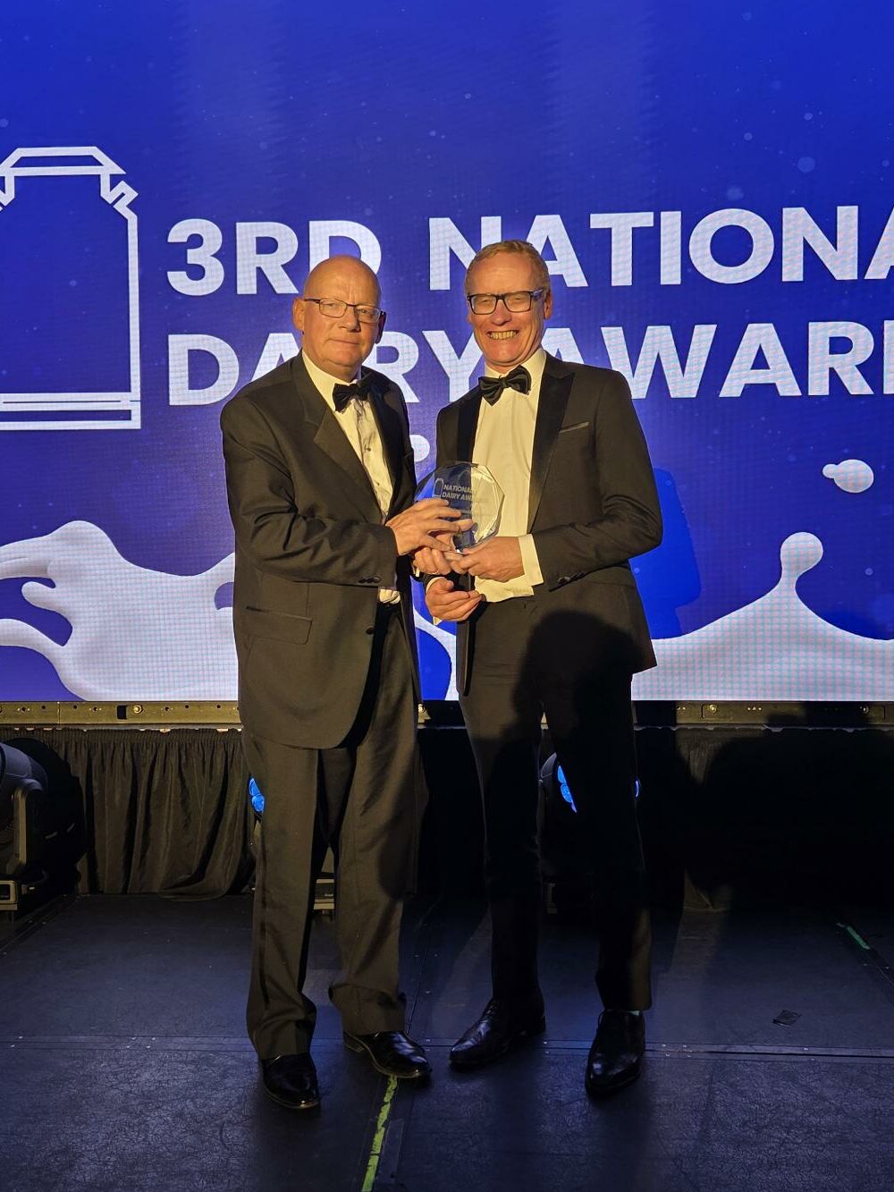 Colin Donnery, Group CEO of FRS Co-Op accepts award for Best Dairy Sustainability Driver at National Dairy Awards 2025